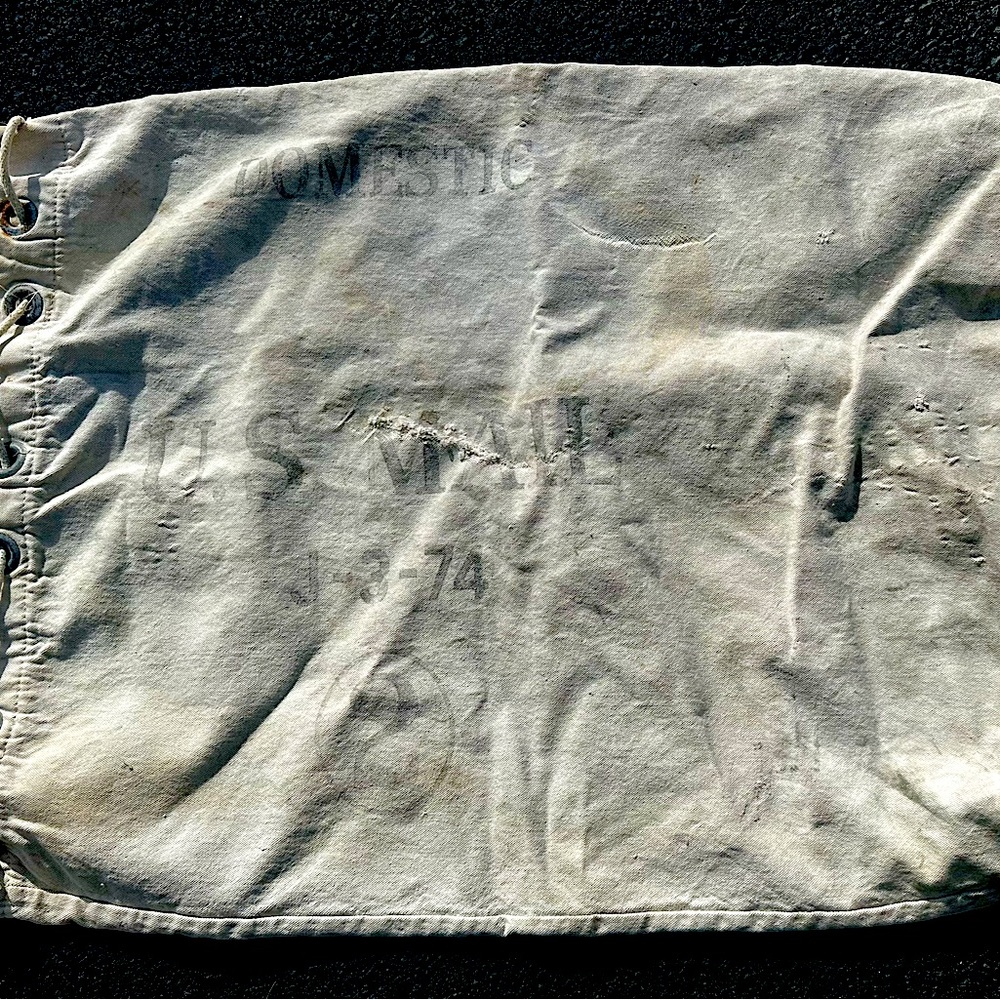 VINTAGE canvas US mail bag